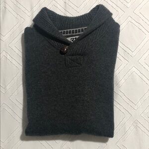 Men's Dark Gray Wool Sweater